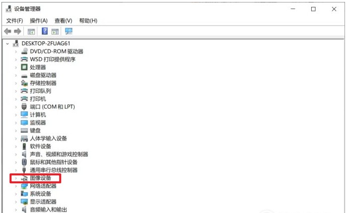 检查摄像头的驱动器